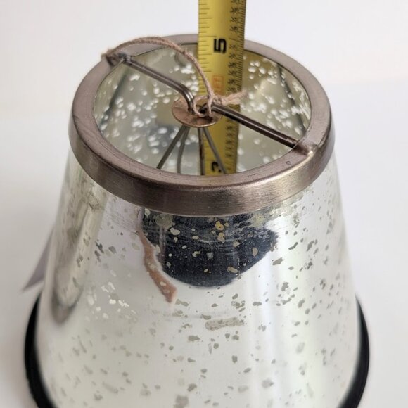 Set of 2 Ballard Designs Mercury Glass Clip on Chandelier Shades Lampshades - Picture 9 of 11